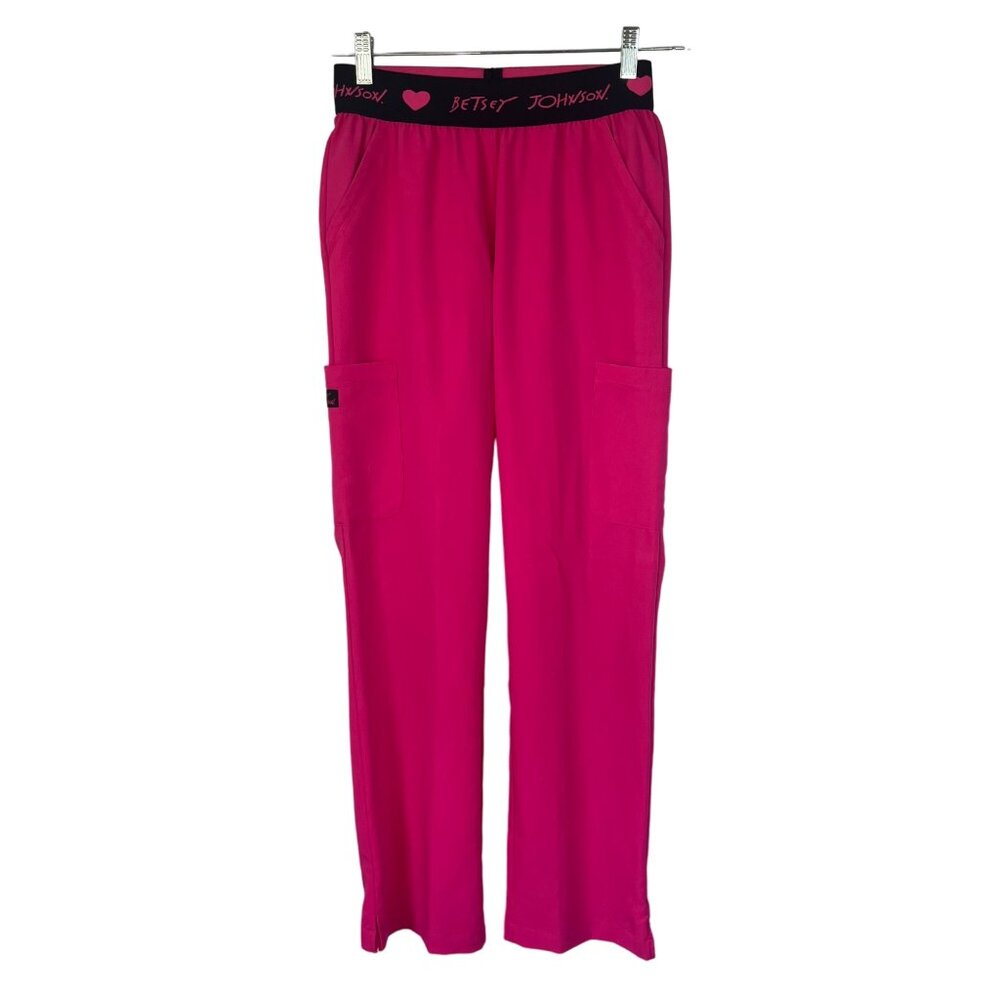 Betsey Johnson Scrub Pants Womens XS Pink Medical